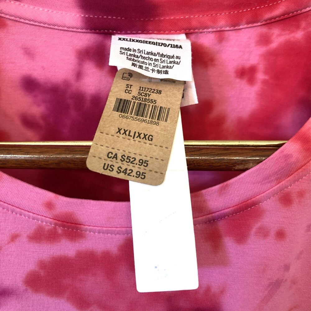 PINK Victoria's Secret Tie Dye Ruch Bodycon Tight Stretches Mini Dress XXL Beach - Picture 8 of 13